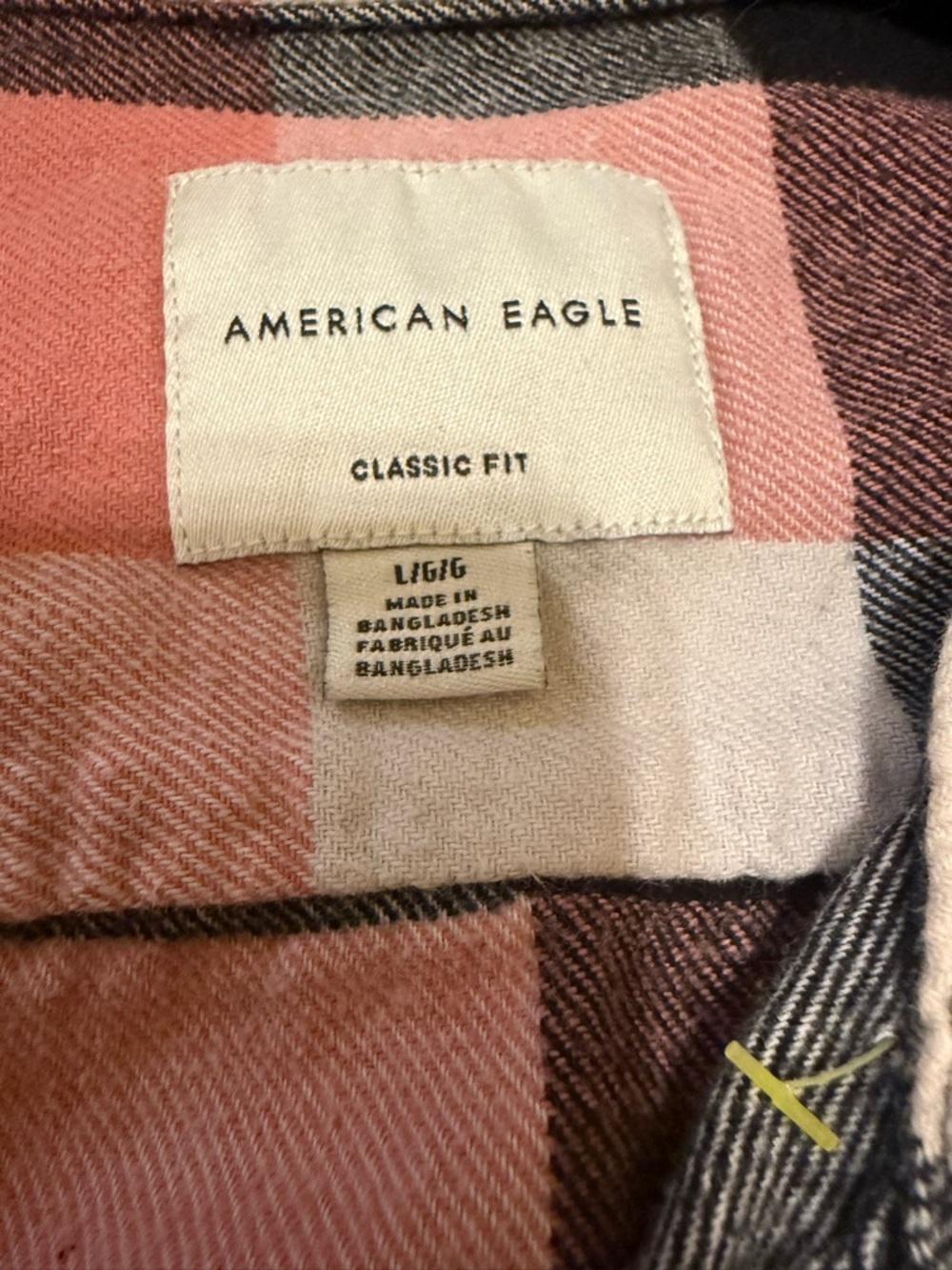 American Eagle Women’s Classic flannel plaid shirt size L - Picture 6 of 6